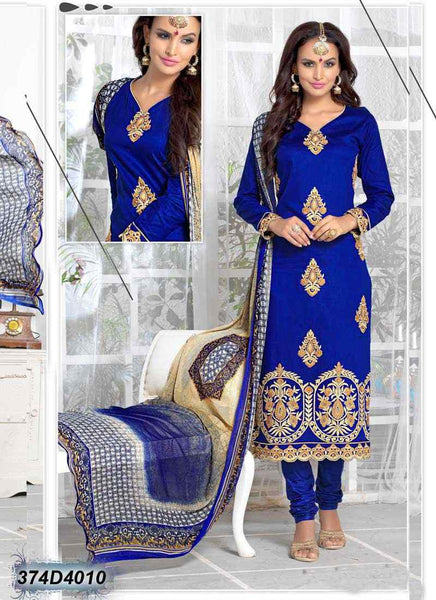 Blue Glace Pure Cotton Salwar