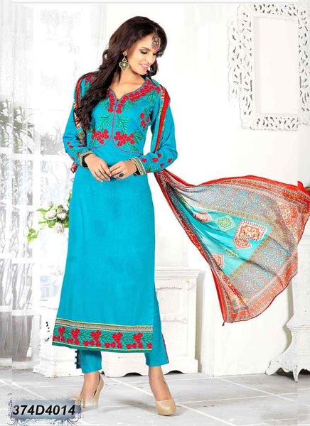 Blue Glace Pure Cotton Salwar