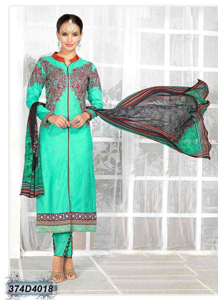 Sea Green Glace Pure Cotton Salwar