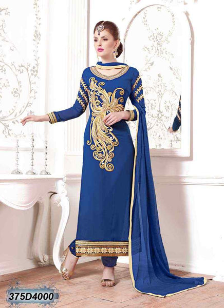 Blue Georgette Salwar