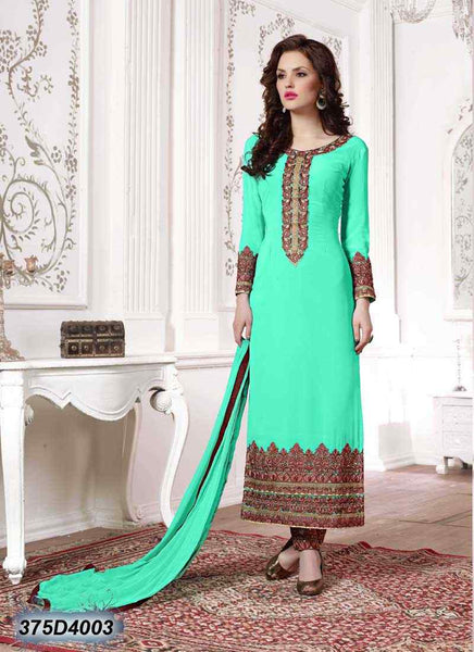 Sea Green Georgette Salwar