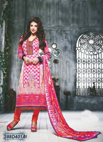 Pink & Orange,Purple Pure Cotton Salwar