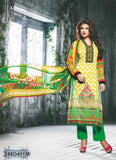 Yellow & Green,Orange Pure Cotton Salwar