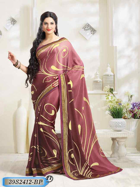 Brown Chiffon Sarees