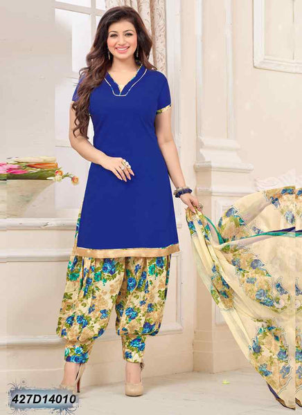 Blue Glace Pure Cotton Salwar