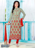 Green,Red Glace Pure Cotton Salwar