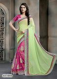 Green, Pink Georgette Sarees