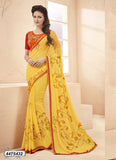 Yellow Georgette Sarees