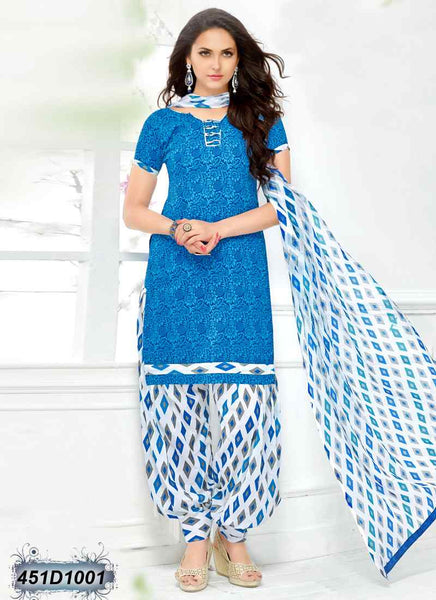 Blue Pure Cotton Salwar