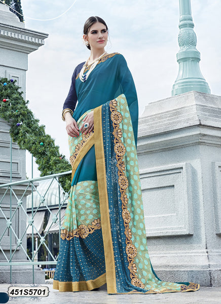 Blue Georgette Sarees