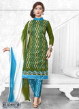 Green & Blue UnStitched Cambric Pure Cotton Salwar