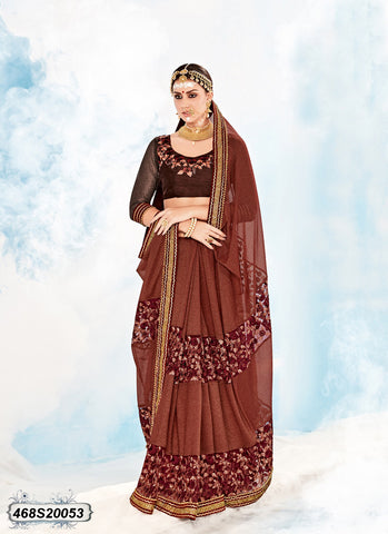 Brown Georgette Sarees