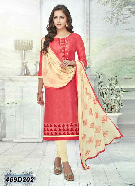 Nice Peach Brasso Pure Cotton Salwar