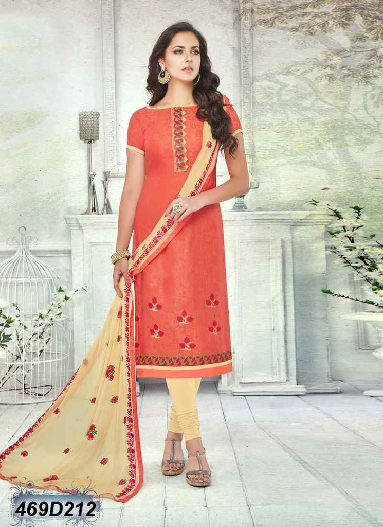 Nice Orange Brasso Pure Cotton Salwar