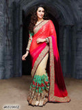 Pink & Beige ,Multi Net Sarees Get Extra 10% Discount on All Prepaid Transaction