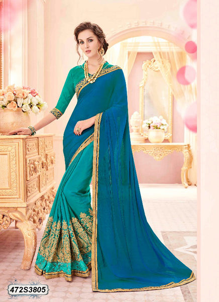 Blue Georgette Sarees