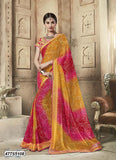 Yellow,Pink Georgette Sarees