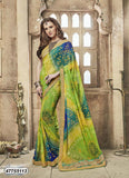 Blue, Yellow Georgette Sarees