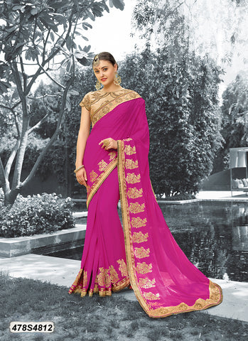 Pink Georgette Sarees