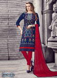 Blue,Red Pure Cotton Salwar