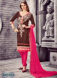 Brown,Pink Pure Cotton Salwar