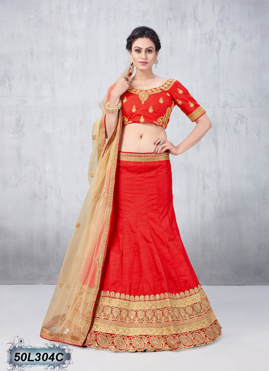 Red Designer Lehenga Choli