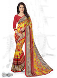Yellow,Red Georgette Sarees