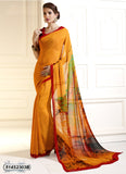 Yellow Red Georgette Sarees