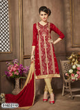 Red Beige Pure Cotton Salwar