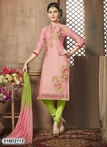 Pink  Green Pure Cotton Salwar