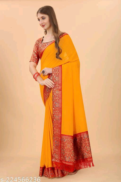 Casual Wear Lavniya- Printed Simar Saree- 12 Designs 12 Colours, 6 m (With  Blouse Piece) at Rs 530 in Surat