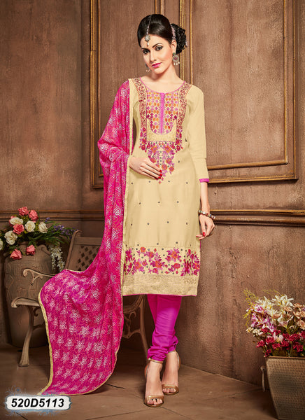 Beige Pink Pure Cotton Salwar