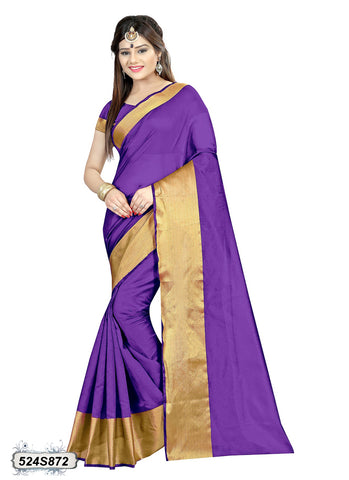 Violet Poly Silk Sarees