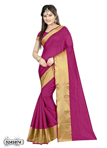 Pink Poly Silk Sarees