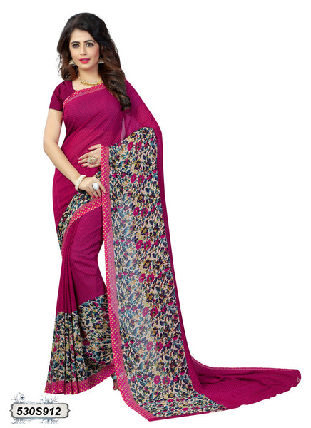 Pink,Multi Georgette Sarees