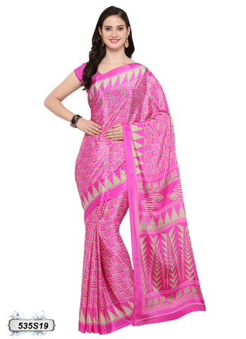 Pink,Beige Georgette Sarees