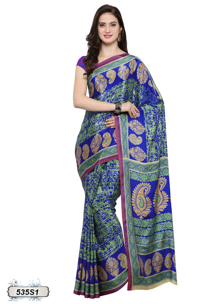 Blue,Green Georgette Sarees