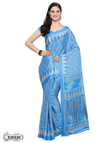 Blue,Beige Georgette Sarees