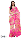 Off White,Pink Georgette Sarees