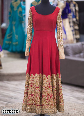 Red Banglori Silk Salwar