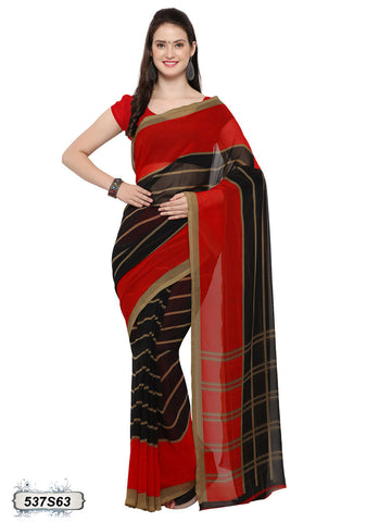 Black,Red Georgette Sarees