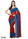 Red,Blue Georgette Sarees