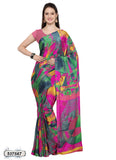 Multi Pink,Yellow Georgette Sarees