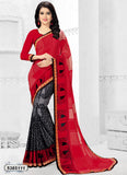 Red,Gery Georgette Sarees