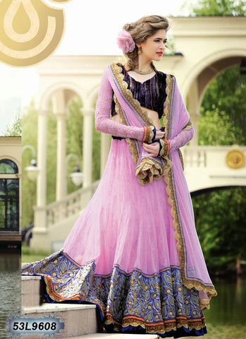 Pink Purple Designer Lehenga Choli