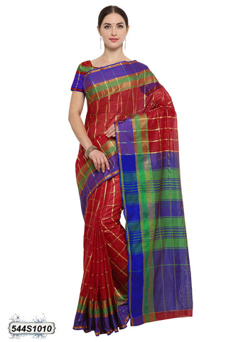 Red,Multi Poly Silk Sarees