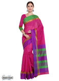 Pink,Multi Poly Silk Sarees