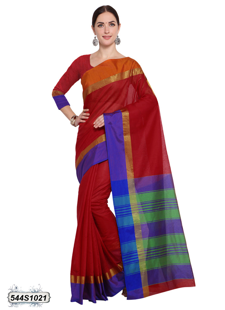 Red,Multi Poly Silk Sarees