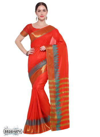 Orange Kota Silk Sarees