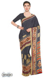 Grey Crepe Sarees Get Extra 10% Discount on All Prepaid Transaction